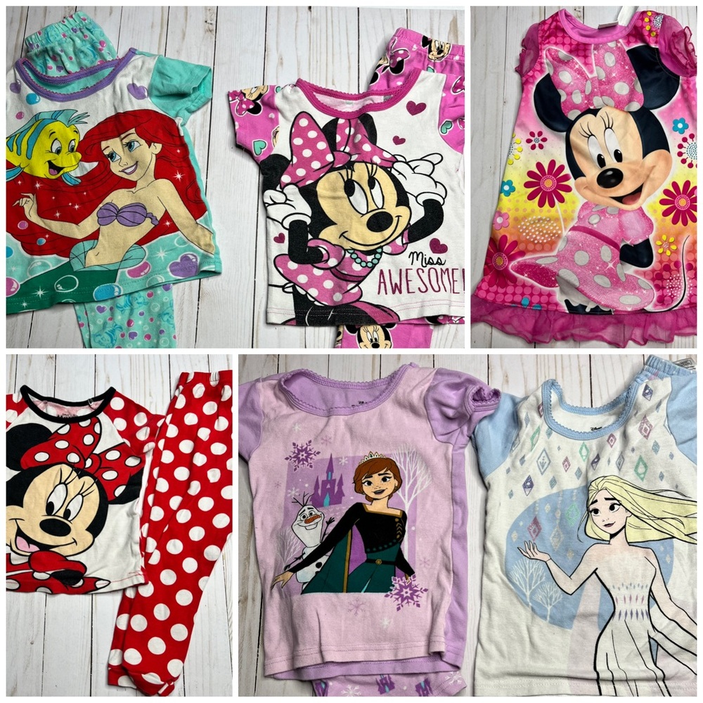 3T Disney Pajamas. 6 Sets